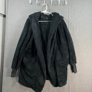 Bumble Bella Wellsoft Lite Plush Hooded Lounger Black Size XS/S